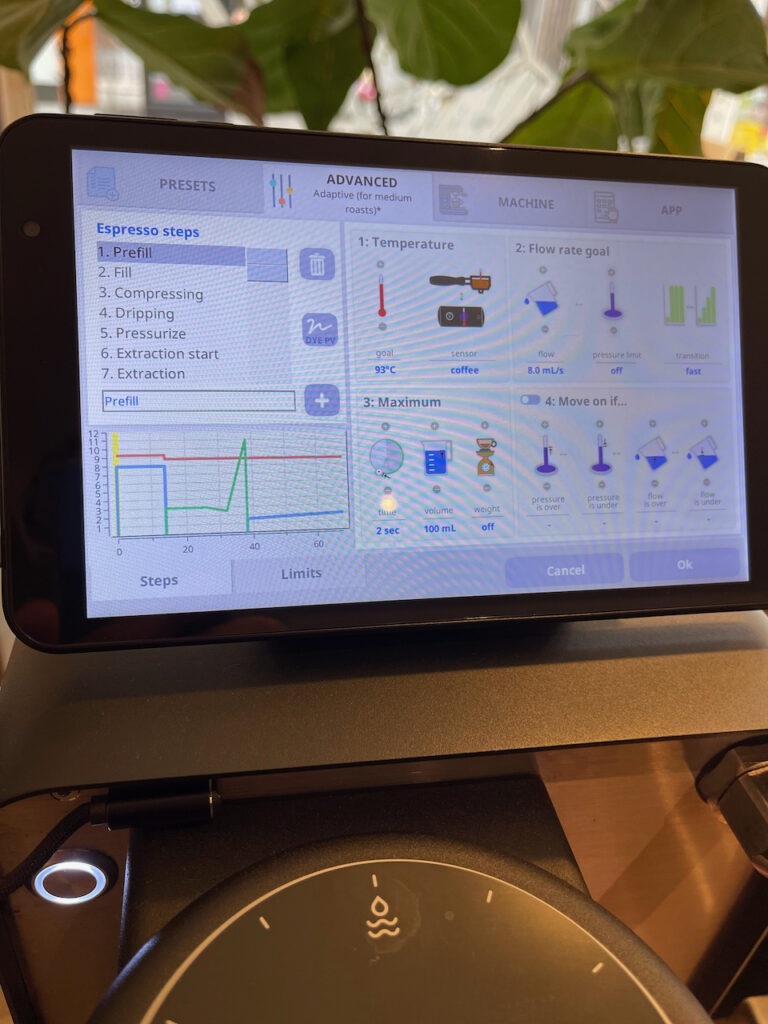 decent espresso machine met het adaptive recept.